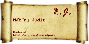 Méry Judit névjegykártya